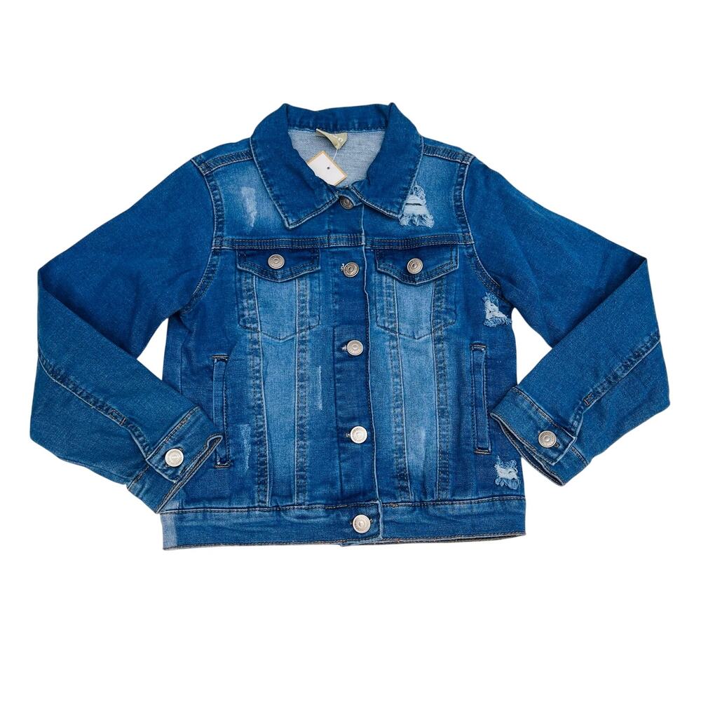 NWT Milon Size 12 Distressed Jean Jacket